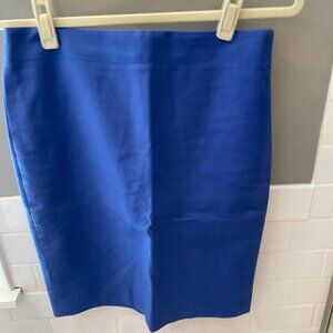 J. Crew Stretch Cotton Pencil Skirt Blue | 4